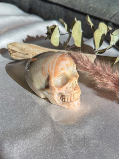 Pastel Ocean Jasper Medium Skull