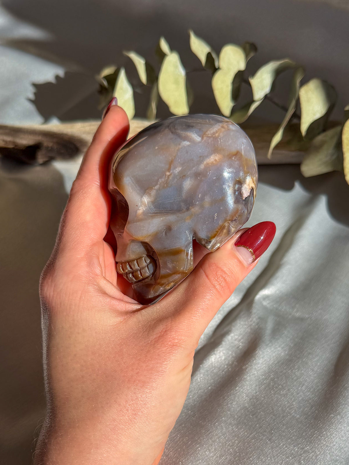 Ocean Jasper Skull Medium