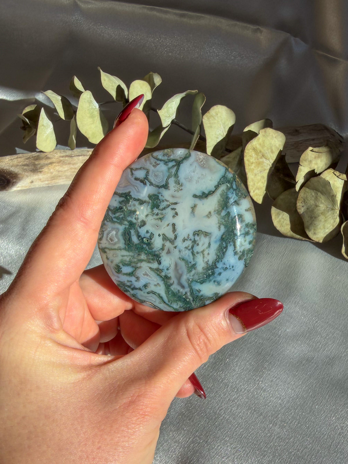 Moss Agate Disk