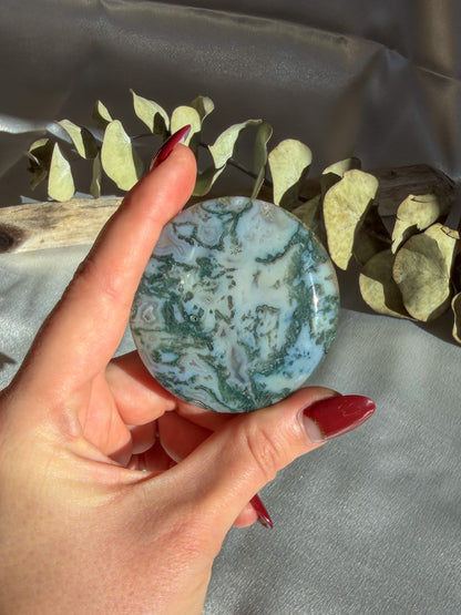Moss Agate Disk