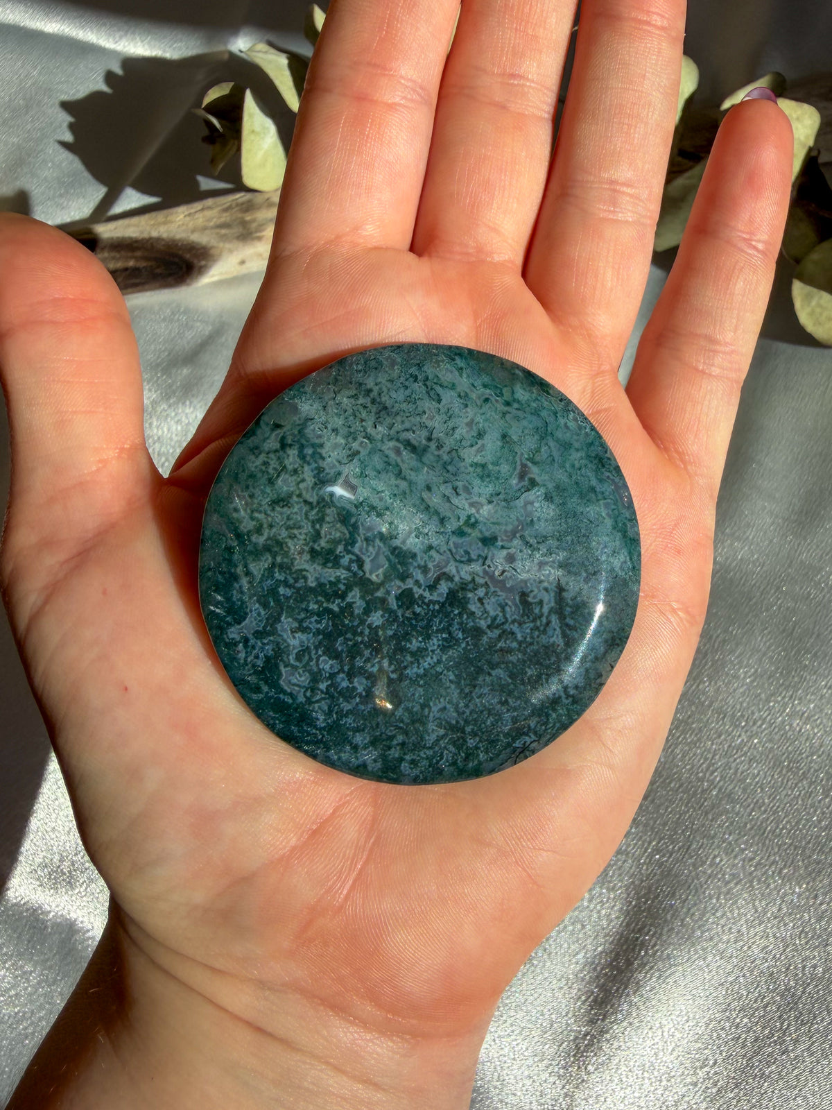 Moss Agate Disk