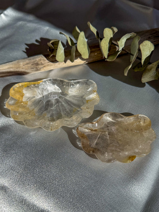 Clear Quartz 3D Shell Dish