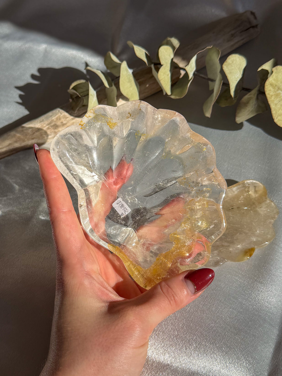 Clear Quartz 3D Shell Dish