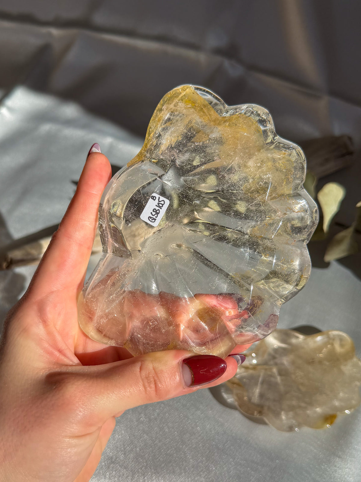 Clear Quartz 3D Shell Dish