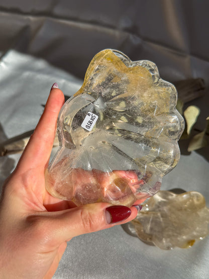 Clear Quartz 3D Shell Dish