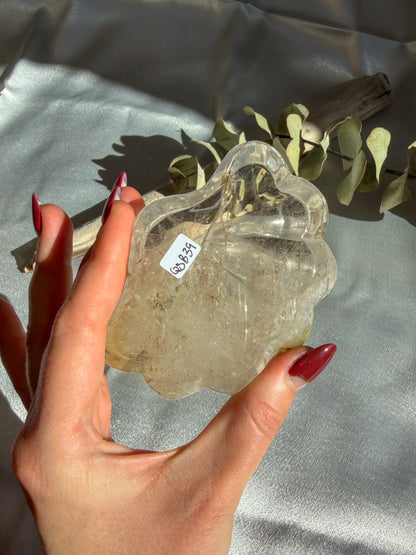Clear Quartz 3D Shell Dish
