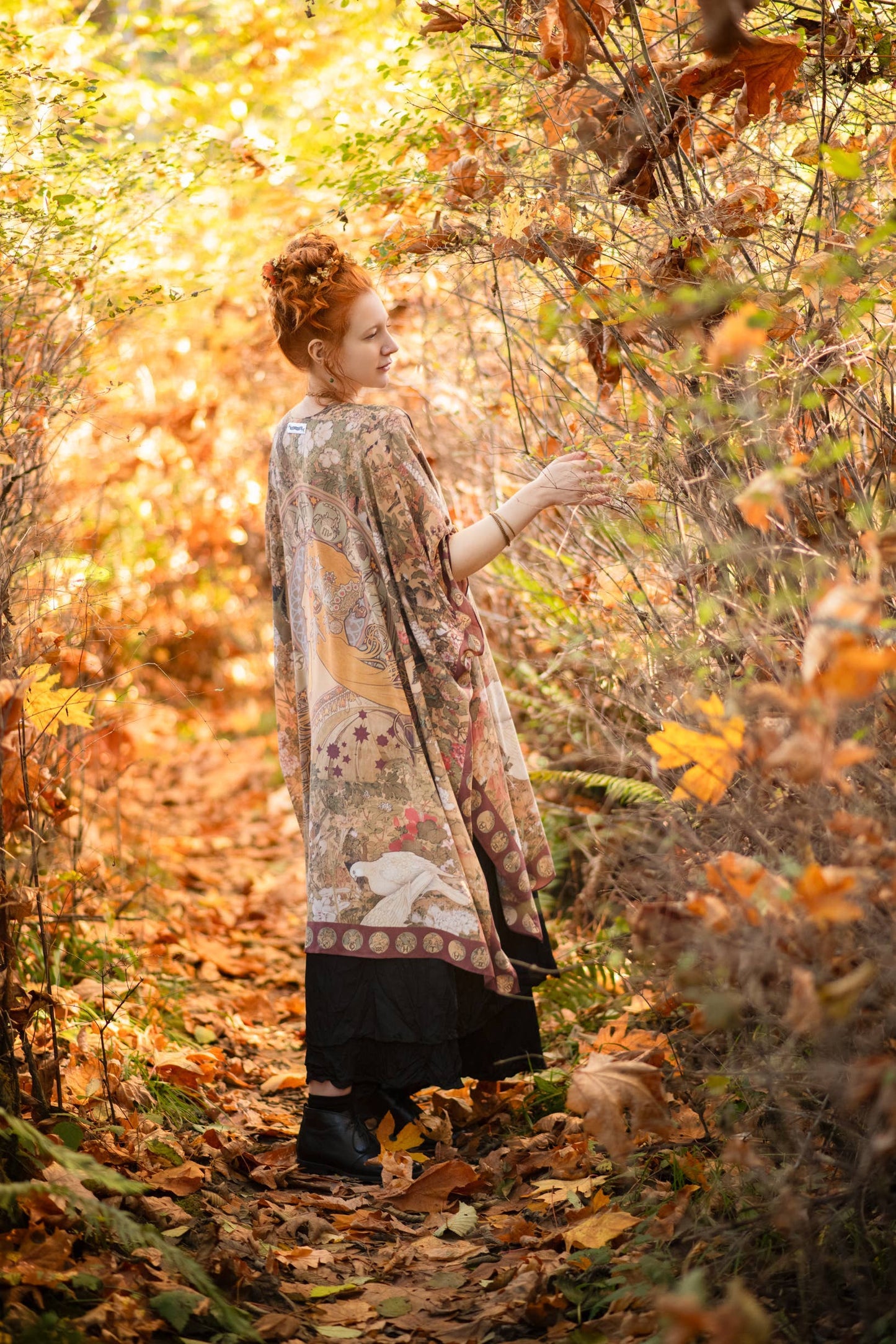 Dream Weaver Bohemian Goddess Starduster Kimono w/Zodiac