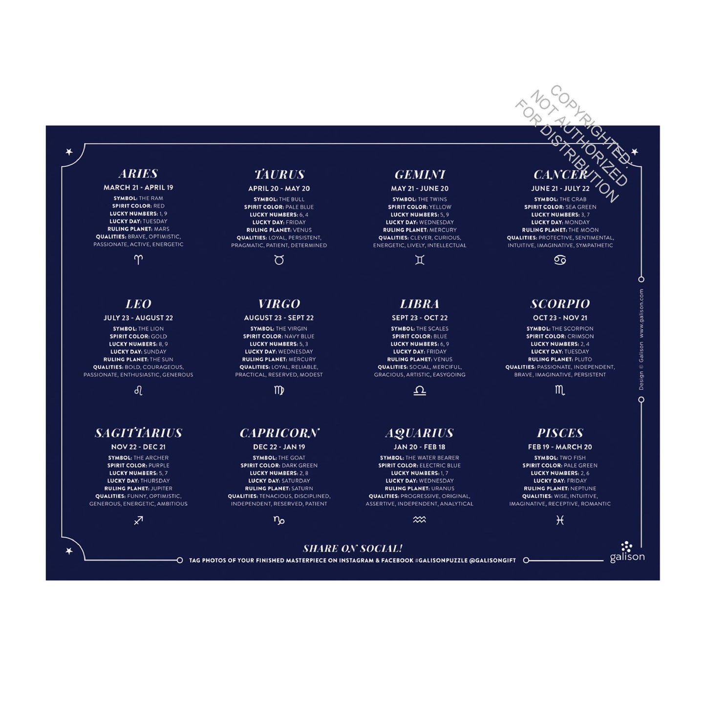 Astrology 1000 Piece Foil Puzzle