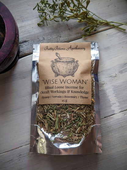 WISE WOMAN Ritual Loose Incense and Candle Dressing | Pretty Potions Apothecary