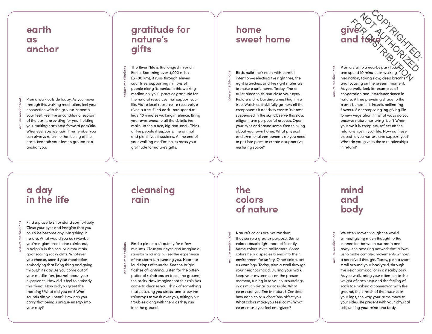 Nature Meditations Deck | Kenya Jackson-Saulters