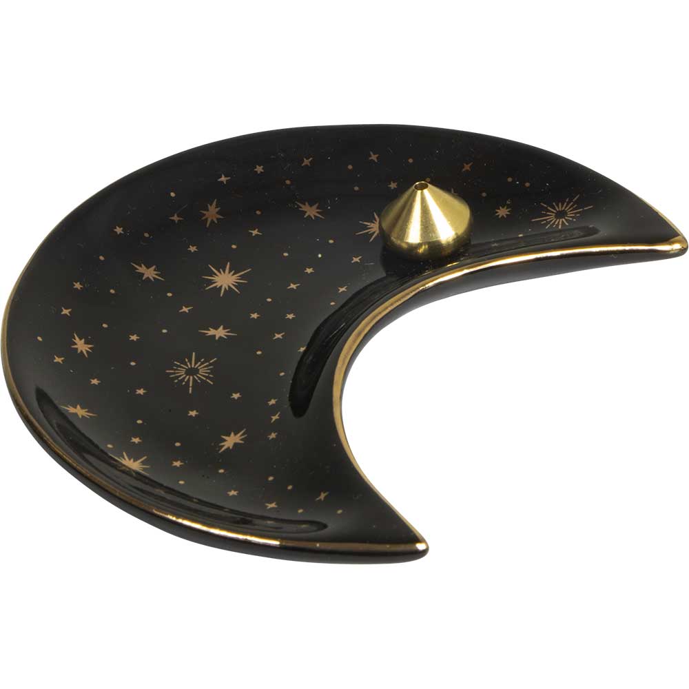 Celestial Black Ceramic Incense Holder