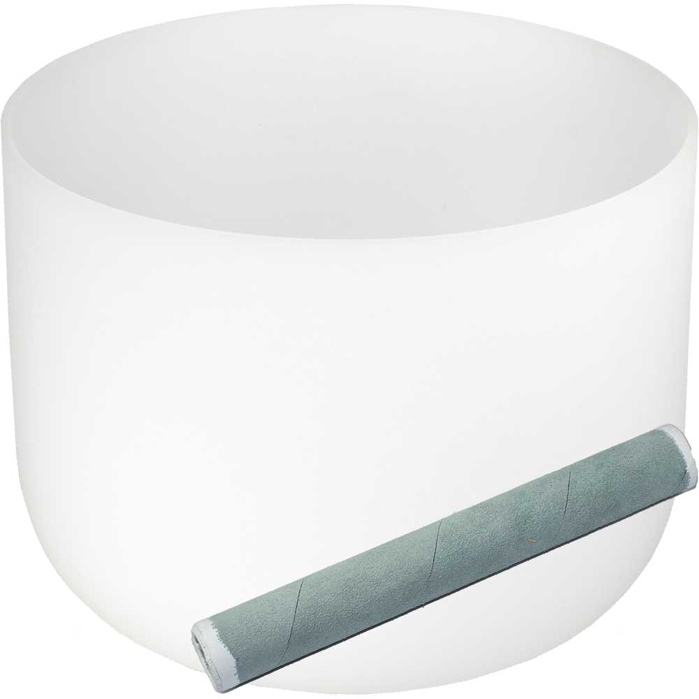 Crystal Singing Bowl - Frosted White 7.5-9" Dia
