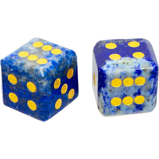 Crystal Dice Pair - Lapis Lazuli